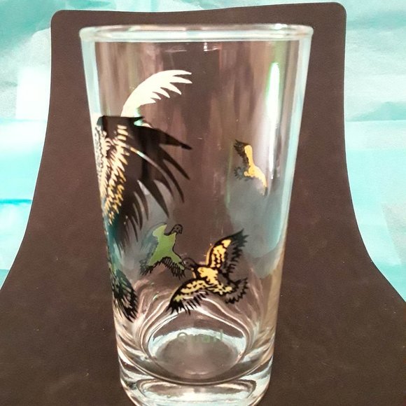 QUAIL - GAME BIRD GLASS - 12-OUNCE TUMBLER - MID CENTURY - 5-1/4" TALL - Picture 2 of 4